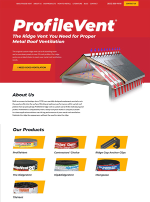 Ventco® Updates ProfileVent.com Ridge Ventilation Website