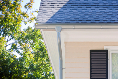 Zinc Rainware with a Shingle Roof