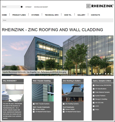 RHEINZINK-website